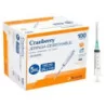 Caja de jeringas de 5 cc Luer Lock c/a 21g x 1 1/2 x 100 unidades Cranberry