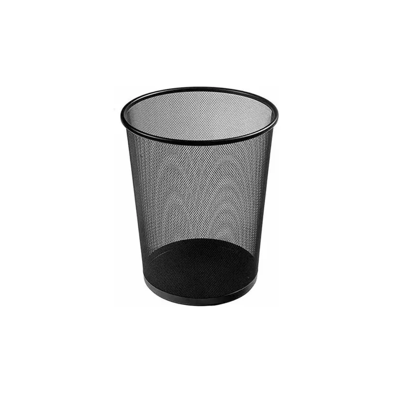 Papelero de rejilla color negro 27x25 cm csc