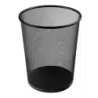 Papelero de rejilla color negro 27x25 cm csc