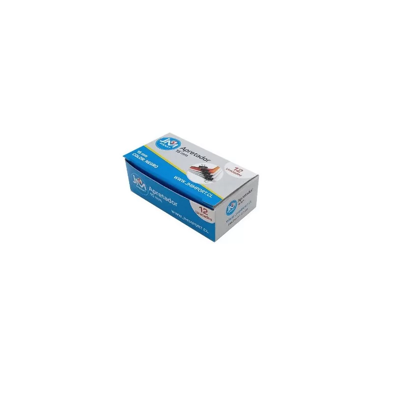 Apretador doble clip 15 MM negro caja 12 unidades JM
