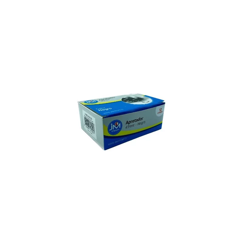 Apretador doble clip 41 MM negro caja 12 unidades JM