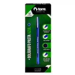 Lápiz pasta azul caja de 12 unidades 1.0 MM LB Torre